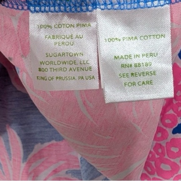 💙 🩷 Lilly Pulitzer “Blue Haven Little Flamenco" Pineapple Kristen Dress XL - Picture 4 of 6